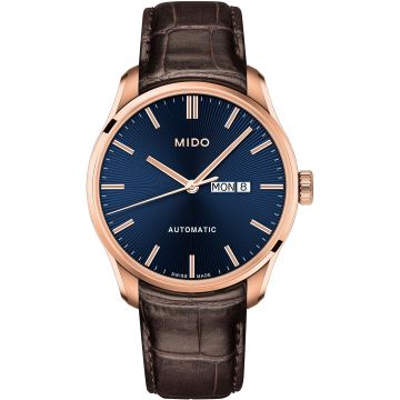Mido Belluna Sunray Rose Gold / Blue