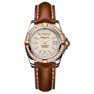Breitling Galactic 32 Stainless Steel / Rose Gold / Diamond / Sierra Silver / Calf