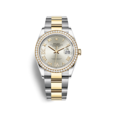 Rolex Datejust 36 Stainless Steel / Yellow Gold / Diamond / Silver Roman Diamond / Oyster