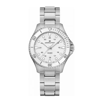 Hamilton Khaki Navy Scuba Quartz 37 Stainless Steel / White / Bracelet