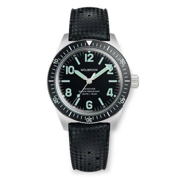 Wolbrook automatique Skindiver - Lum vert & cadran noir