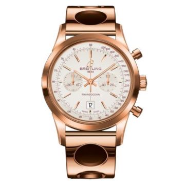 Breitling Transocean Chronograph 38 Gold / Silver / Racer