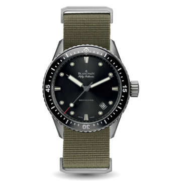 Blancpain Fifty Fathoms Bathyscaphe Titanium / Black / Sand Nato