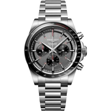Longines Conquest Chronograph 42 Stainless Steel / Grey / Ski Edition