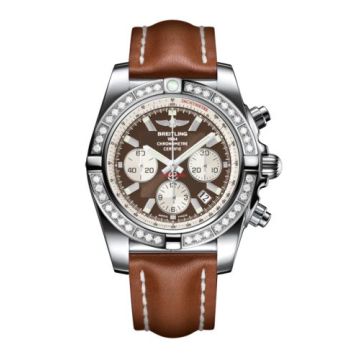 Breitling Chronomat 44 Stainless Steel / Diamond / Metallica Brown / Calf
