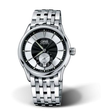 Oris Artelier Small Second Date 40 Stainless Steel / Black - Silver / Bracelet