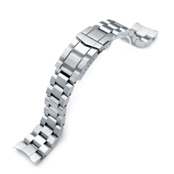 Hexad Watch Band for Seiko Samurai SRPB51 SRPB09 SRPC93, Stainless Steel - Brushed, SUB Diver Clasp - 22mm