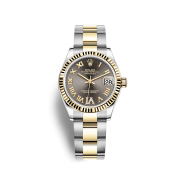 Rolex Datejust 31 Stainless Steel / Yellow Gold / Fluted / Grey - Roman / Oyster