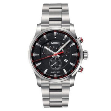 Mido Multifort Quartz Chronograph Stainless Steel / Black / Bracelet