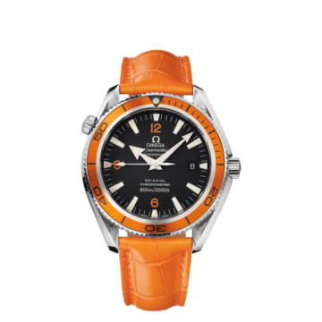 Omega Seamaster Planet Ocean 600M Co-Axial 42 Stainless Steel / Orange / Alligator Short