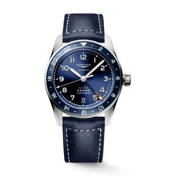 Longines Spirit Zulu Time 39 Stainless Steel / Blue / Strap