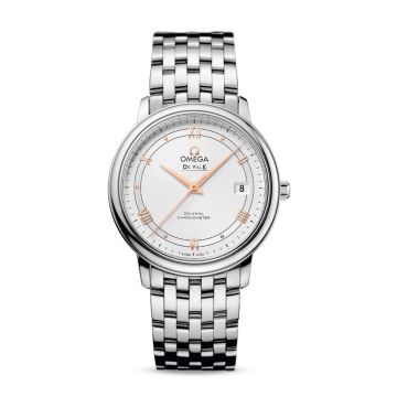 Omega De Ville Prestige Co-Axial 36.8 Stainless Steel / Vintage Silver / Bracelet