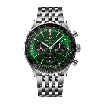 Breitling Navitimer B01 Chronograph 46 Stainless Steel / Green / Bracelet