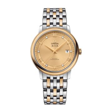 Omega De Ville Prestige Co-Axial 39.5 Stainless Steel / Yellow Gold / Vintage Champagne / Bracelet