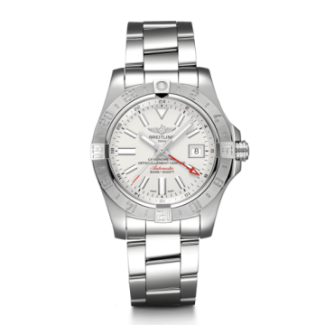 Breitling Avenger II GMT Stainless Steel / Stratus Silver / Bracelet