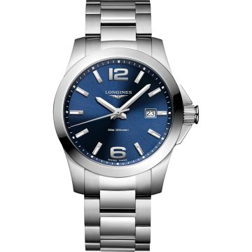 Longines Conquest Quartz 41 Stainless Steel / Blue / Bracelet