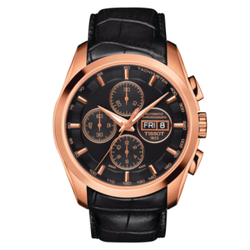 Tissot Couturier Automatic Chronograph 43 Rose Gold PVD / Black