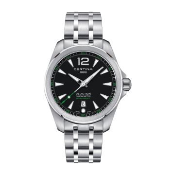 Certina DS Action Chronometer Stainless Steel / Black / Bracelet