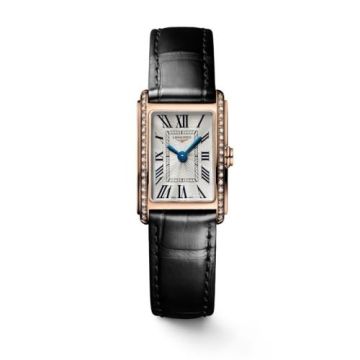 Longines DolceVita 17.7 Quartz Pink Gold - Diamond / Silver - Roman