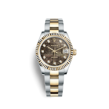 Rolex Datejust 31 Rolesor Yellow Fluted / Oyster / Black MOP Computer