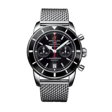 Breitling Superocean Heritage 44 Chronograph Stainless Steel / Black / Black / Milanese