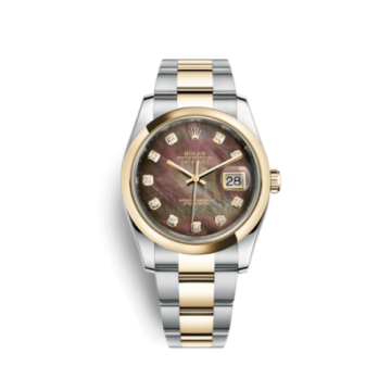 Rolex Datejust 36 Rolesor Yellow Domed / Oyster / Brown MOP