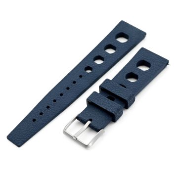 or 22mm FKM36 Navy Blue Large Holes Rally FKM Quick Release Rubber watch band - 22mm