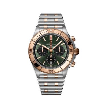 Breitling Chronomat B01 42 Stainless Steel / Red Gold / Green / Korea