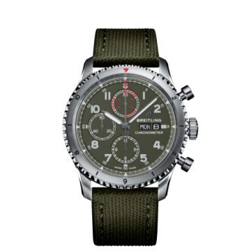 Breitling Aviator 8 Chronograph 43 Stainless Steel / Curtiss Warhawk / Canvas / Folding