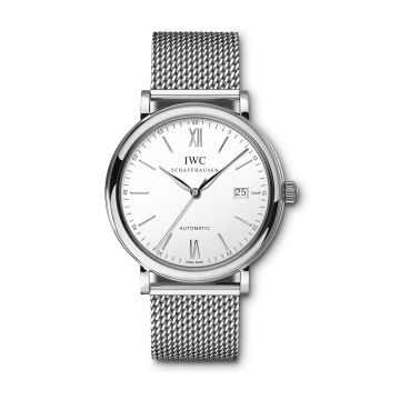 IWC Schaffhausen Portofino Automatic Stainless Steel / Silver / Milanese
