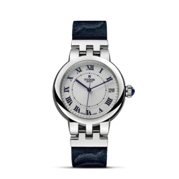 Tudor Clair de Rose 34 Stainless Steel / Silver-Roman / Fabric