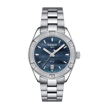 Tissot PR 100 Sport Chic 36 Stainless Steel / Black MOP / Bracelet