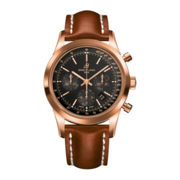 Breitling Transocean Chronograph Red Gold / Black / Calf