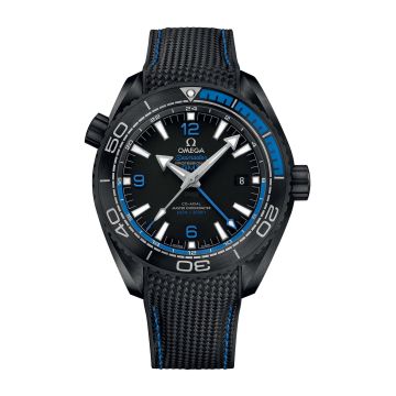 Omega Seamaster Planet Ocean 600M Co-Axial 45.5 Master Chronometer GMT Deep Black Blue