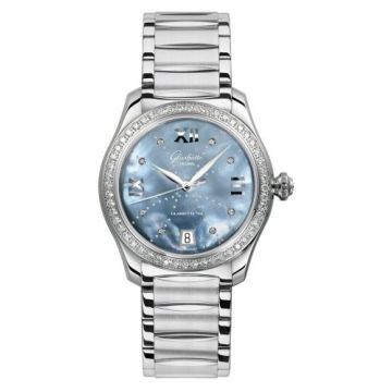 Glashütte Original Lady Serenade Stainless Steel / Diamond / Blue MOP - Index Line / Bracelet