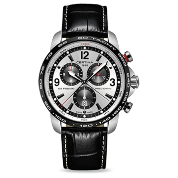 Certina DS Podium Big Size Chrono 1/100 Sec Stainless Steel / Panda