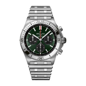 Breitling Chronomat B01 42 Stainless Steel / Green / Rouleaux