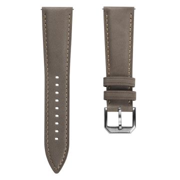 Tenby Pastel Padded Calf Leather Watch Strap - Pastel Grey - 20mm