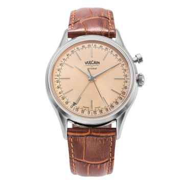 Vulcain Cricket President 36mm Pale Salmon