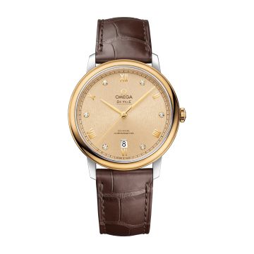 Omega De Ville Prestige Co-Axial 39.5 Stainless Steel / Yellow Gold / Moonshine Sunburst