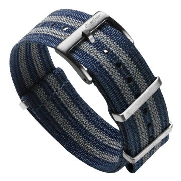 WatchGecko Ridge British Military Watch Strap - Navy Bond - 22mm