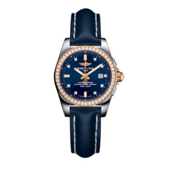 Breitling Galactic 29 Stainless Steel / Rose Gold / Diamond / Horizon Blue Diamond / Calf