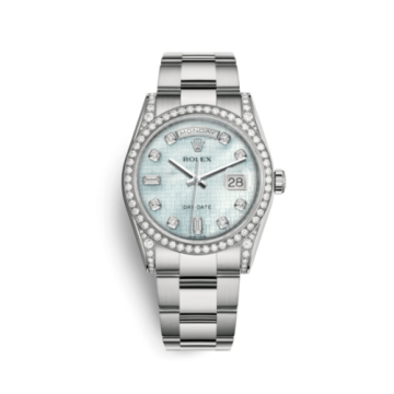 Rolex Day-Date 36 White Gold Diamond / Oyster / Oxford MOP