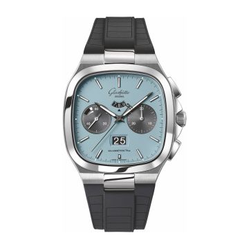 Glashütte Original Seventies Chronograph Panorama Date Ocean Breeze/ Rubber