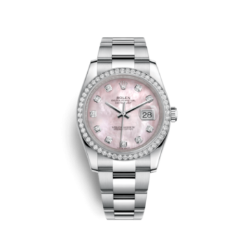 Rolex Datejust 36 Stainless Steel Diamond / Oyster / Pink MOP