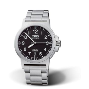 Oris BC3 Advanced Day Date Stainless Steel / Black / Bracelet