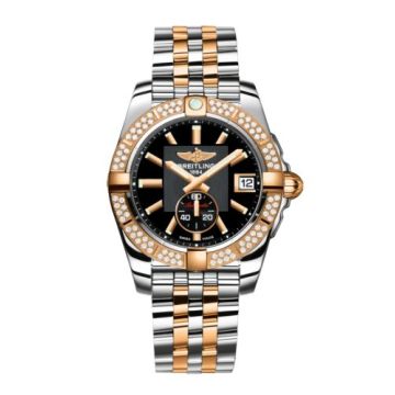 Breitling Galactic 36 Automatic Stainless Steel / Rose Gold / Diamond / Volcano Black / Bracelet