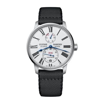 Ulysse Nardin Marine Torpilleur Stainless Steel / White / Fabric