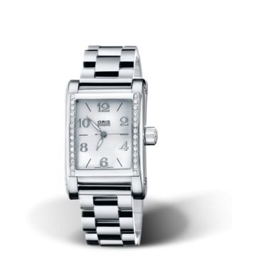 Oris Rectangular Diamonds 24 Stainless Steel / MOP / Bracelet