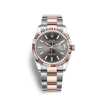 Rolex Datejust 36 Stainless Steel / Everose / Fluted / Slate / Oyster